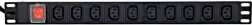 Rack-strømfordelingsliste PDU 10xC13 1U 16A 2 m