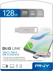 USB flash-drev 128GB PNY DUO LINK USB 3.2 Type-C