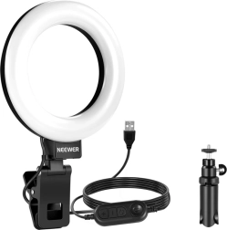 Neewer BR60 5" ringformet LED-lys med klemme og bordstativ
