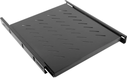 Udfyldningshylde 1U til 19" racks 800 mm, sort