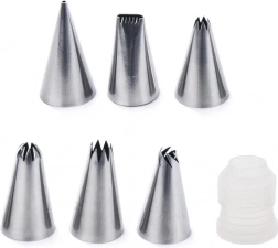 Sæt af konditordyser med adapter, 7 stk.