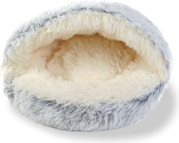 Rund plysseng til katte 50 cm grå
