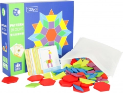 Træmosaik Montessori byggelegetøj 155 stykker