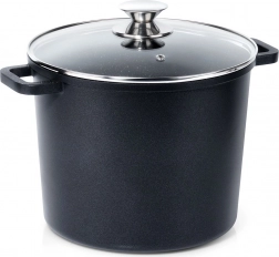 Høj granitgryde med glaslåg GRANDE 7,6 l