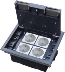 Gulvboks 4M 45×45 mm med justerbar dybde til teknisk gulv