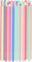 Farvede sugerør til drikke 22 cm, 50 stk