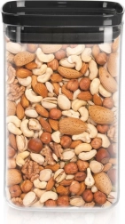 Firkantet beholder til tørvarer med tætsluttende låg 1,4 l