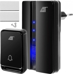 sort trådløs klokke Malatec