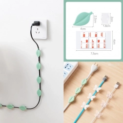 Dekorativ kabelholder formet som et blad (9 stk.)