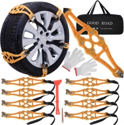 Snekæder – universelle skridsikre dækovertræk, sæt med 8 stk.