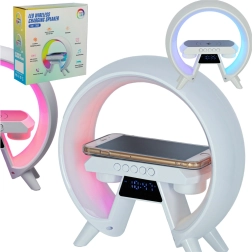 RGB-lampe med trådløs opladning og radio