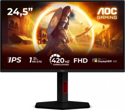 AOC 25G4KUR 24,5" gaming IPS-skærm 420 Hz med pivot