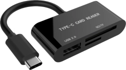 USB-C kortlæser SDXC/combo/sort