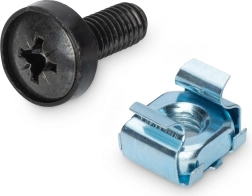 Monteringssæt M6 til rack 10" og 19", 50 stk., sort – DIGITUS