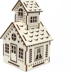 Træhus med klokketårn med LED-lys – KÚZLO DREVA