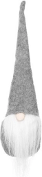 Stående jule-nisse dekorationsfigur – Grå
