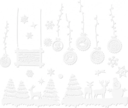 Julevinduesklistermærker i PVC – let aftagelige dekorationer til glas