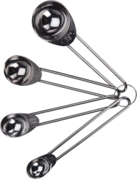 Måleskeer i rustfrit stål, 4 stk.
