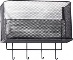 Metal hængebakke til dør med kroge