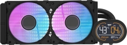 Vandkøling til CPU Darkflash DH240D v2, 240 mm, ARGB, sort