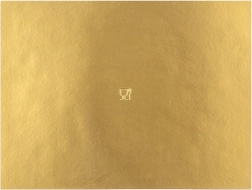 Guldfarvet rektangulær kageplade 40 × 30 cm