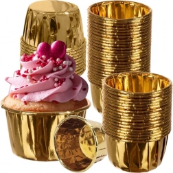 Guld papirsforme til muffins 50 stk