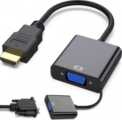 HDMI til VGA (D-Sub) adapter – sort