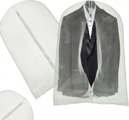Beskyttelsesovertræk til tøj 60 × 100 cm med lynlås – Gennemsigtig