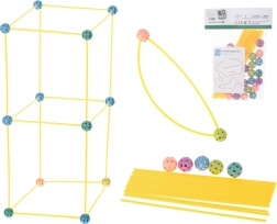 Kreativ byggesæt – Tubestænger til fremstilling af telte og konstruktioner, 75 dele