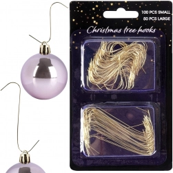 Gyldne kroge til julepynt 4 og 6 cm, 150 stk.