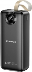 Powerbank Awei PA-34 30000 mAh 65 W med hurtig opladning, sort