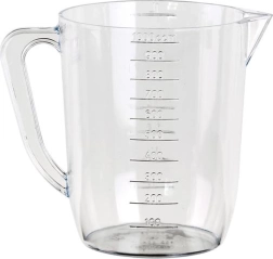 Plastmålebæger med tud TORO 1 l