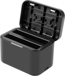 Opladningsetui til batterier og hukommelseskort til Insta360 X4 - sort