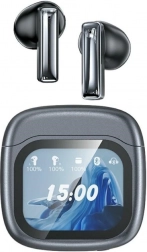 Trådløse høretelefoner AWEI TP100 Bluetooth 5.4 TWS med ENC og LCD-display – sort