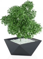 Designer blomsterkrukke MONUMO Vendetta 30 cm, antracit