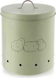 Metalkasse i grøn til kartofler og grøntsager GREENISH 8,7 l