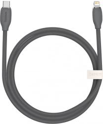 Baseus silikone hurtigopladningskabel USB‑C til Lightning 20W 1,2 m sort