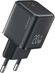 Vægoplader 1xUSB-C PD 3.0 20W Hurtig Sort