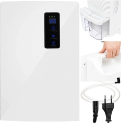 Luftrenser og affugter 2-i-1 med UV-lampe og TiO2, slange til vandafledning