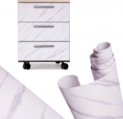 Selvklæbende folie hvid marmor Jazz 1,22 × 50 m