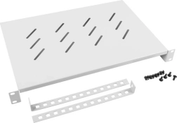 Lanberg hylde til 19" rackskab 1U 483 × 300 mm grå - 1 stk.