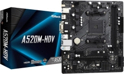 ASRock A520M-HDV microATX bundkort AM4 med HDMI/DVI/VGA og M.2