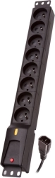 PDU-strømskinne IEC 320, 8 udtag, 3 m