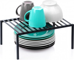 Køkkenhylde i metal, sort 33 × 21 × 14 cm