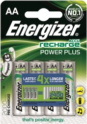 Genopladeligt batteri ENERGIZER Power Plus AA L91 2000 mAh, 4 stk.