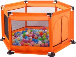 Stor tør legehave til bolde - orange