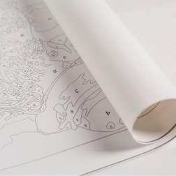 Maling efter tal med ramme 30 × 30 cm til børn