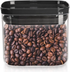 Kvadratisk opbevaringsbøtte med låg og silikonepakning 700 ml