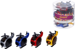 Blyantspidser med beholder formet som helikopter