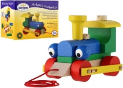 Detoa blinkende træ-træklegetøjslokomotiv